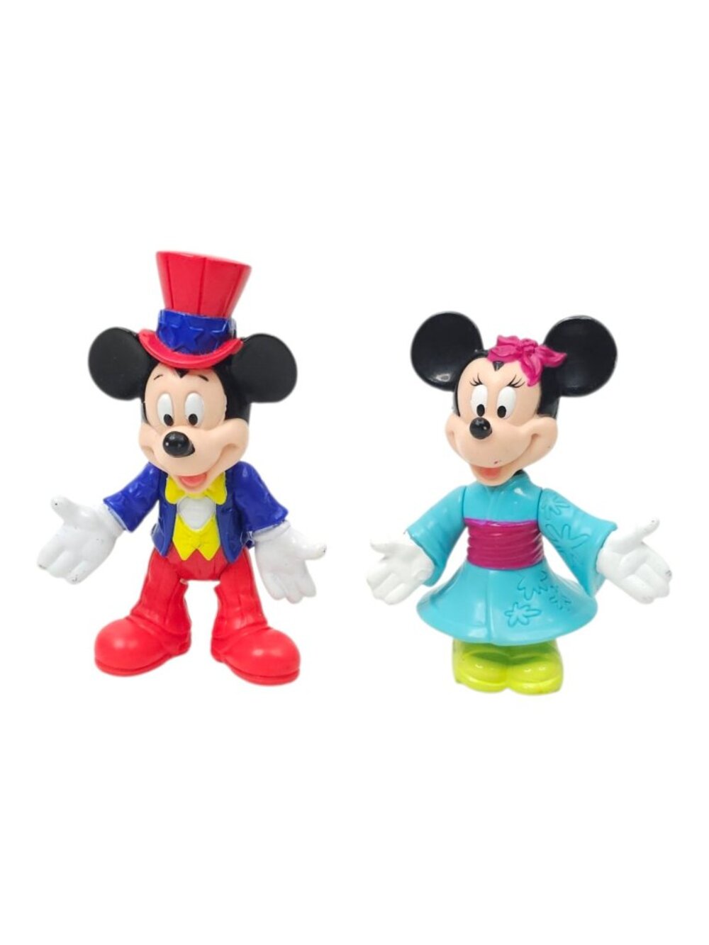 Disney Epcot Center Mickey Uncle Sam Minnie Mouse Kimono Vintage PVC Figures